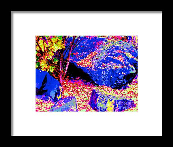 Fall Framed Print featuring the photograph Autumn Rocks by Ann Johndro-Collins