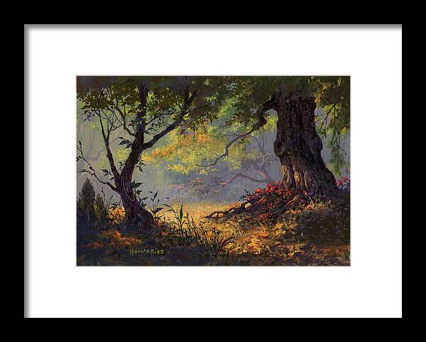 Landscape Framed Print featuring the painting Autumn Shade by Michael Humphries