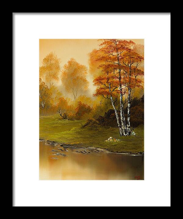 Landscape Framed Print featuring the painting Autumn Splendor by Chris Steele