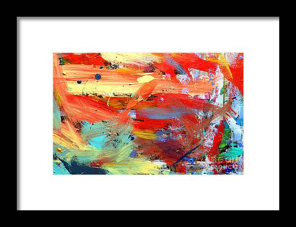Abstract Framed Print featuring the painting Autumn by Stacey Zimmerman