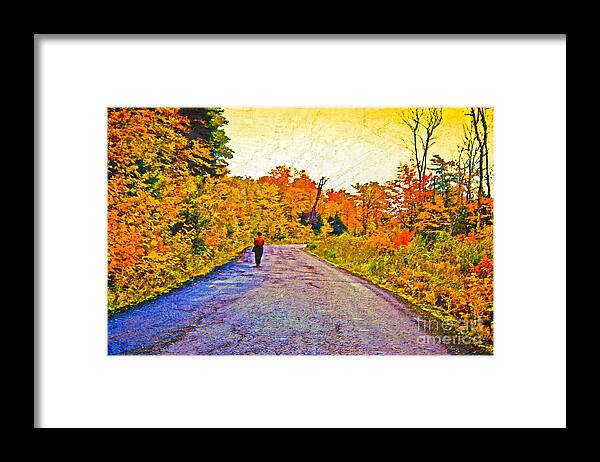 Fall Framed Print featuring the photograph Autumn Stroll by Valerie Fuqua