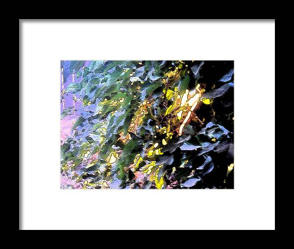 Leaf Framed Print featuring the digital art Autumn Sun On Leaves by Eric Forster