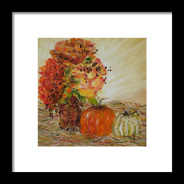 Autumn Framed Print featuring the painting Autumn Sunrise by Judith Rhue