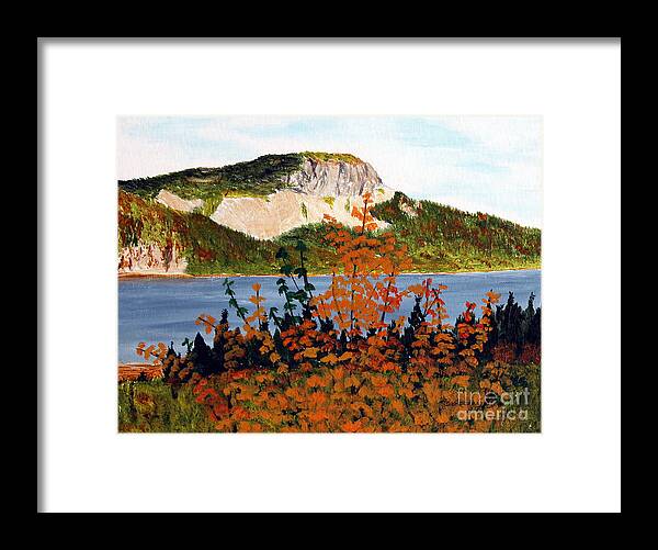 Barbara Griffin Framed Print featuring the painting Autumn Sunset on the Hills by Barbara A Griffin