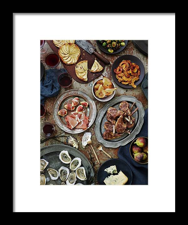 Oyster Framed Print featuring the photograph Autumn Table Spread by Alexandra Grablewski