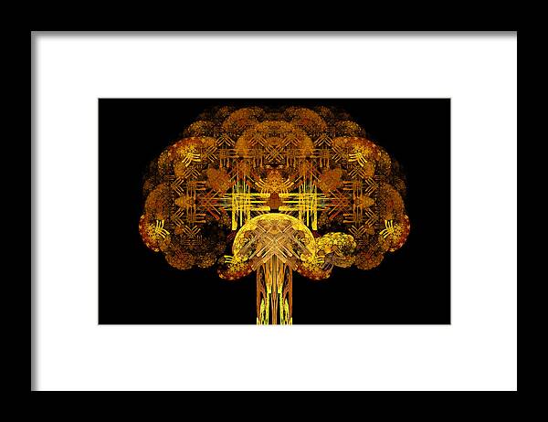 Fractal Framed Print featuring the digital art Autumn Tree by Sandy Keeton