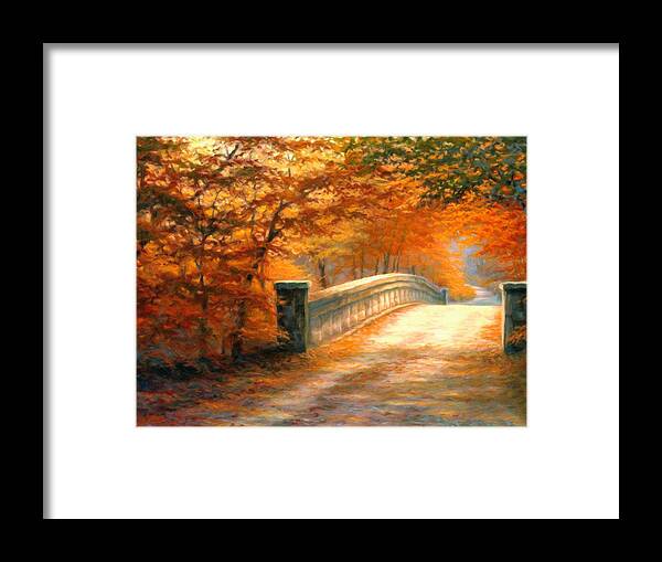 Autumn Framed Print featuring the painting Autumn Whispers by Georgiana Romanovna