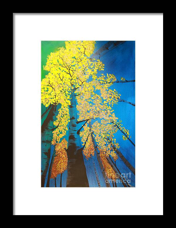 Original Art Work Framed Print featuring the painting Autumns Yellow by Dana Kern