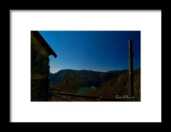Lago Framed Print featuring the photograph AUTUNNO Vista sul lago - AUTUMN Lake view 9791 by Enrico Pelos