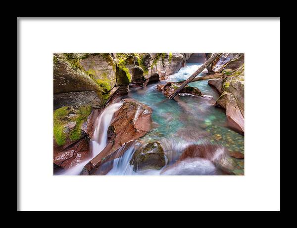 Glacier National Park Framed Print featuring the photograph Avalanche Gorge 4 of 4 by Adam Mateo Fierro