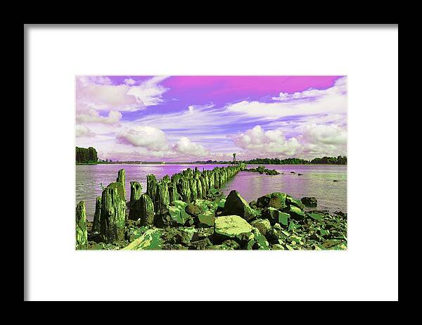 Kelley Point Park Framed Print featuring the photograph Avian Outpost by Laureen Murtha Menzl