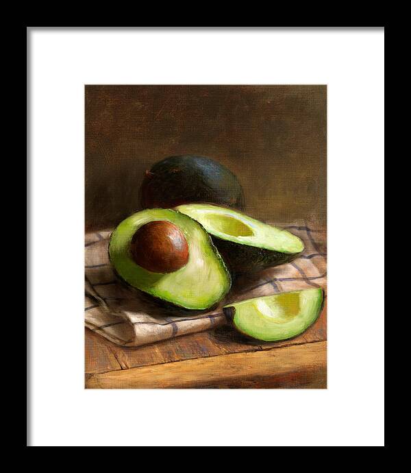 Avocado Framed Print featuring the painting Avocados by Robert Papp