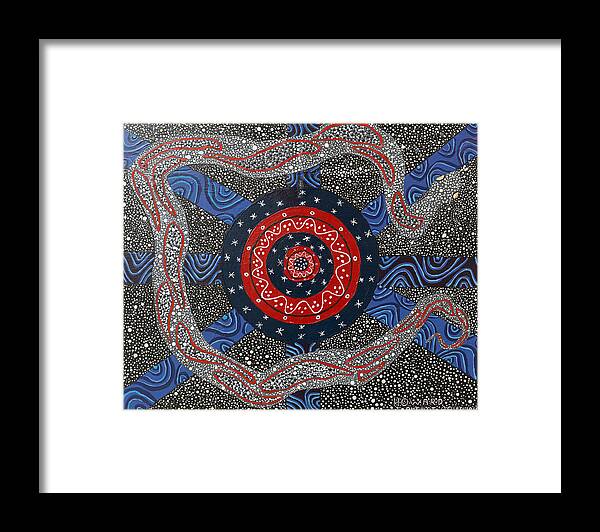 Ayahuasca Framed Print featuring the painting Ayahuasca Eclipse by Howard Charing