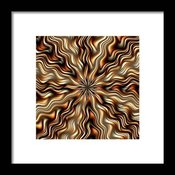 Vic Eberly Framed Print featuring the digital art Aztec Sun by Vic Eberly