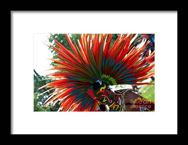 Aztecan Framed Print featuring the photograph Aztecan Ceremony 3 by Gwyn Newcombe