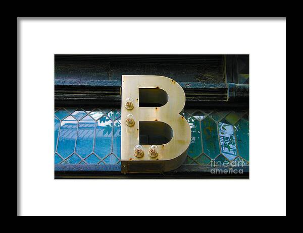 B Framed Print featuring the photograph B Designing by Nina Silver