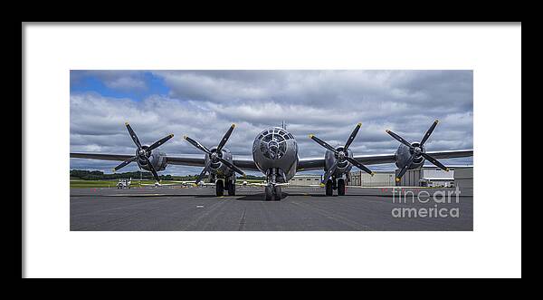 Plane Framed Print featuring the photograph B29 superfortress by Steven Ralser