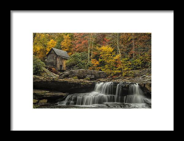 Grist Mill Framed Print featuring the photograph Babock Fall Foliage by Erika Fawcett