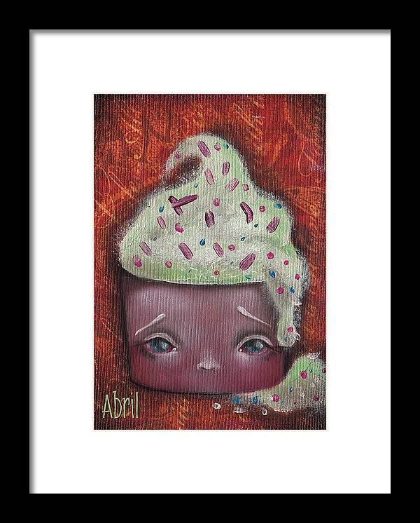Cupcake Framed Print featuring the painting Baby Cakes II by Abril Andrade