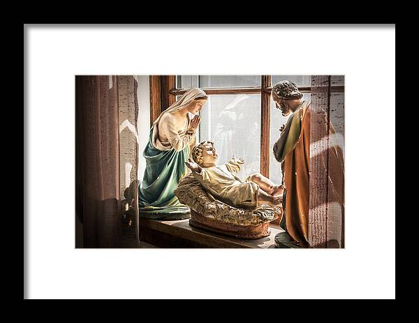 Baby Framed Print featuring the photograph Baby Jesus Welcoming a New Day by Nancy Strahinic