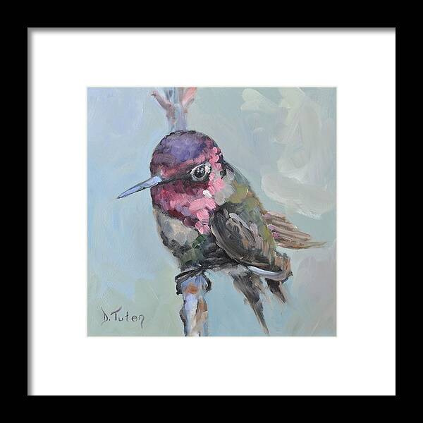 Baby Ruby Framed Print featuring the painting Baby Ruby by Donna Tuten