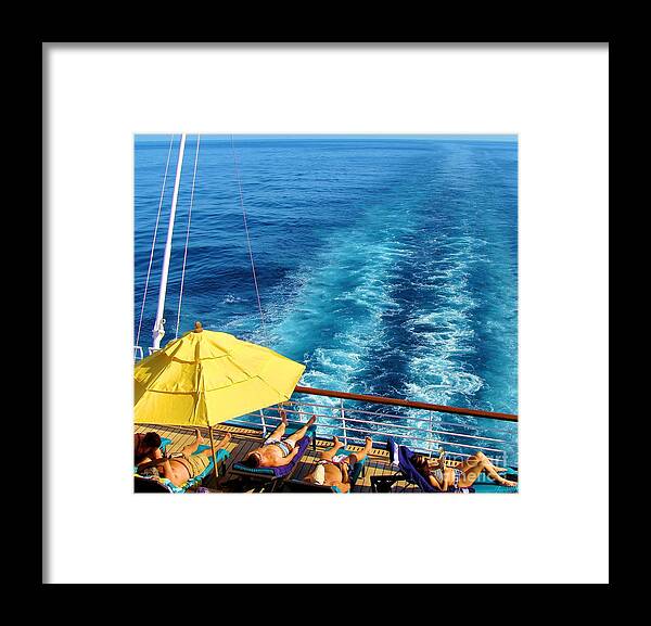 Cruise Framed Print featuring the photograph Back of Cruise Ship to Caribbean by Janette Boyd