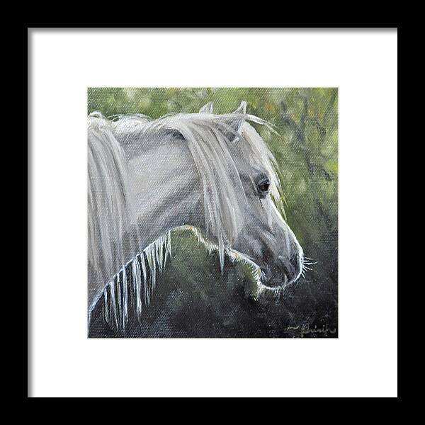 Horse Framed Print featuring the painting Backlit Beauty by Tahirih Goffic
