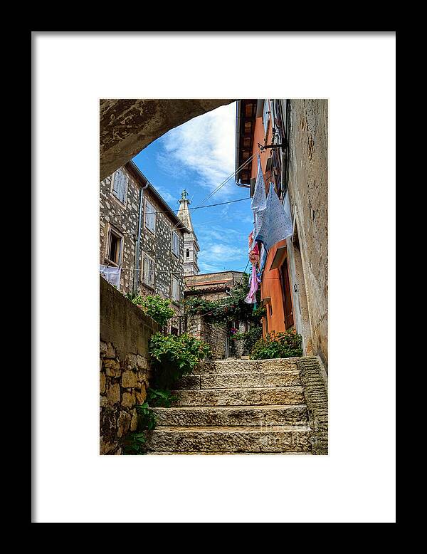 Top Artist Framed Print featuring the photograph Backstreets of Rovinj II by Norman Gabitzsch