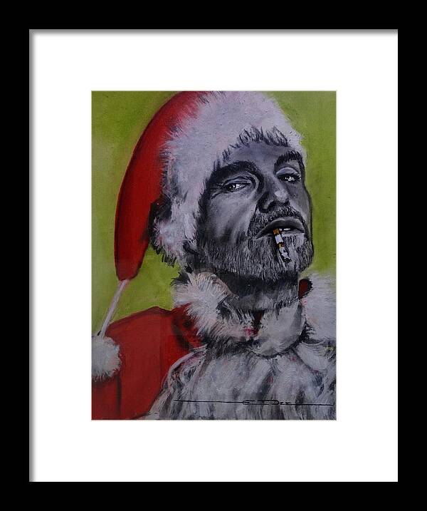 Billy Bob Thornton - Bad Santa Framed Print featuring the painting Bad Santa by Eric Dee