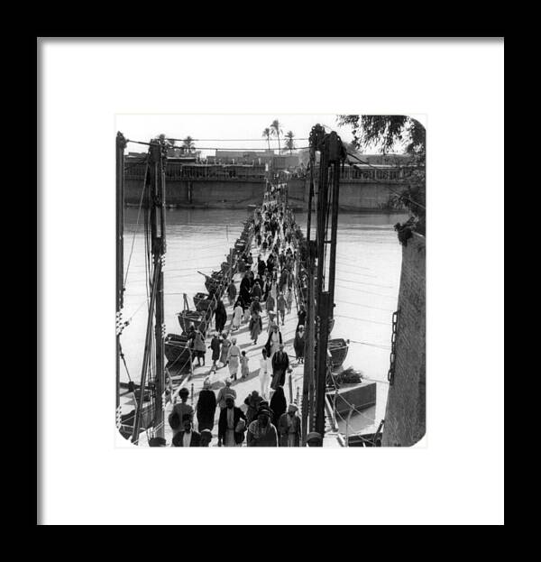 1932 Framed Print featuring the photograph Baghdad Katah Bridge, 1932 by Granger