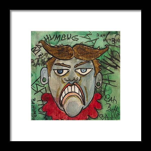 Tillie Framed Print featuring the painting BahHumbug Tillie by Patricia Arroyo