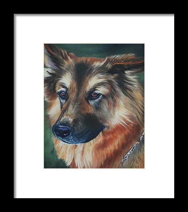 Dog Framed Print featuring the painting Bala by Stella Marin