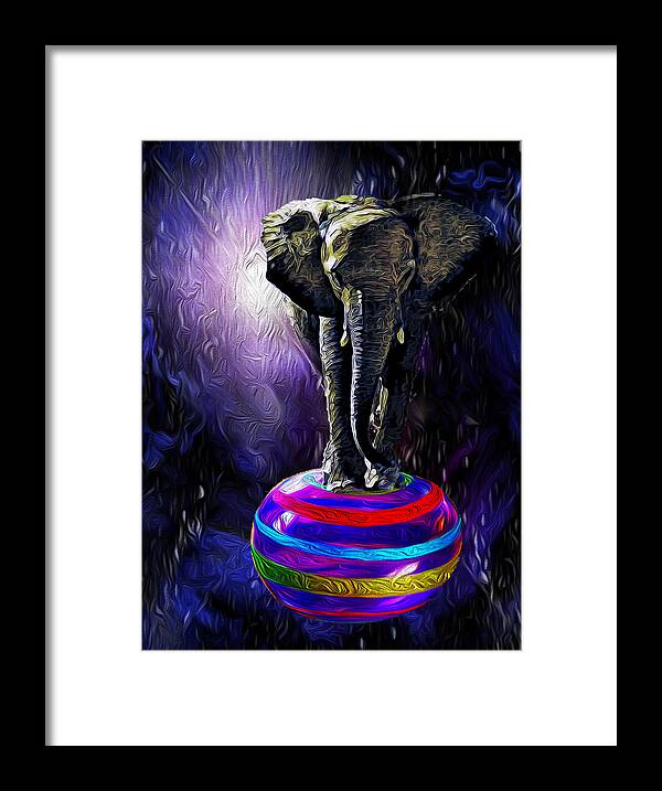  Framed Print featuring the mixed media Balancing by Michael Pittas
