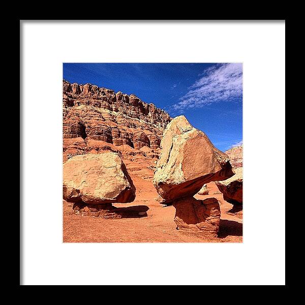 Arizona Framed Print featuring the photograph Balancing Rocks by Ryan Hoffman