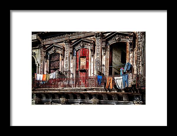  Cuba Framed Print featuring the photograph Balcony in Old Havana by Patrick Boening