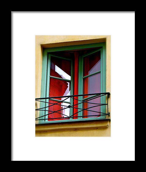 Balcony Framed Print featuring the photograph Balcony In Red by Ira Shander
