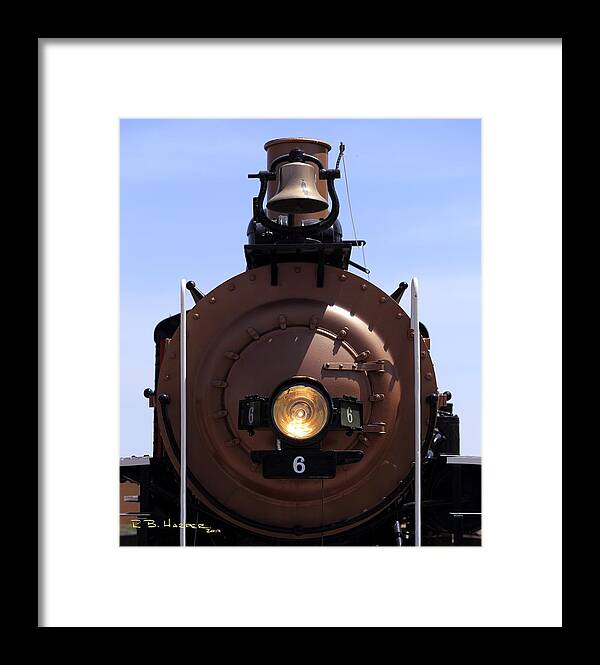 Baldwin Framed Print featuring the photograph Baldwin Locomotive Engine 6 by R B Harper