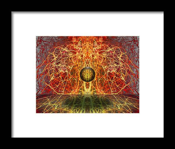  Framed Print featuring the digital art Ball and Strings by Otto Rapp