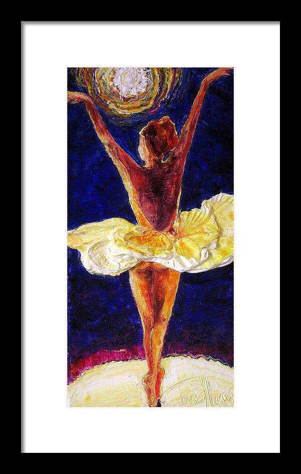 Ballerina Framed Print featuring the painting Ballerina Dancing III by Paris Wyatt Llanso