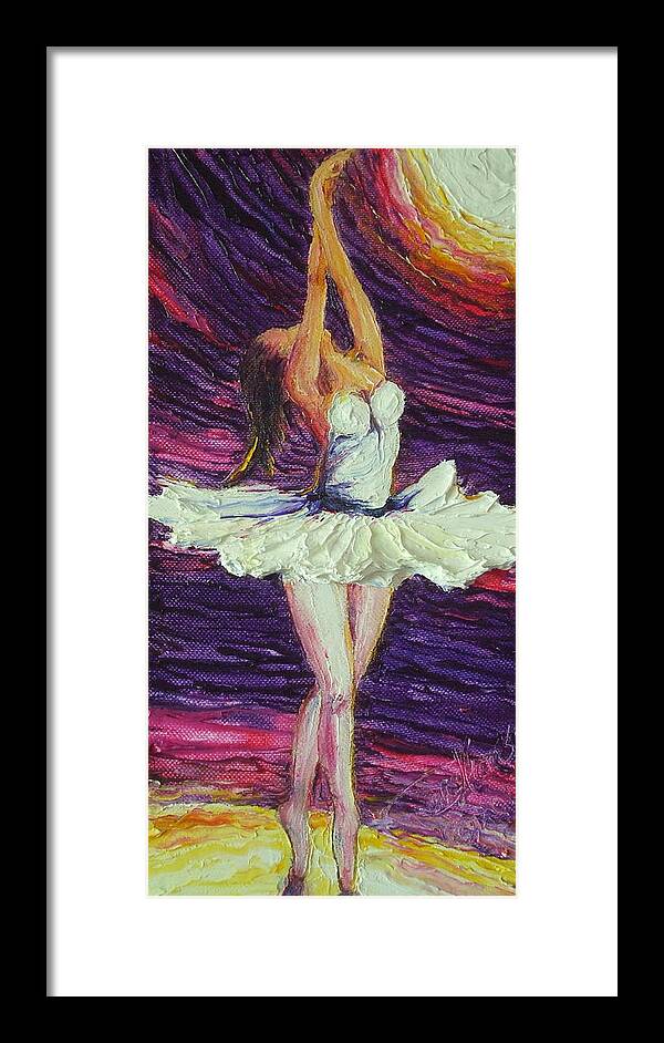Dance Framed Print featuring the painting Dancing Ballerina by Paris Wyatt Llanso