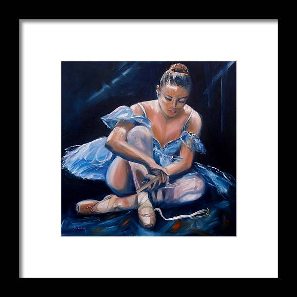 Female Framed Print featuring the painting Ballerina II by Donna Tuten
