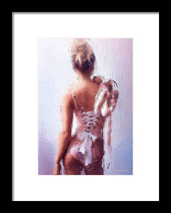 Dancer Framed Print featuring the painting Ballerina Nbr 01A by Will Barger