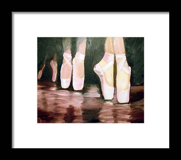 Ballerina Framed Print featuring the painting Ballerina series by AJ Devlin