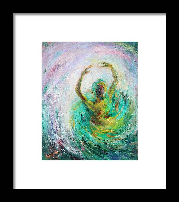 Dancer Framed Print featuring the painting Ballerina by Xueling Zou