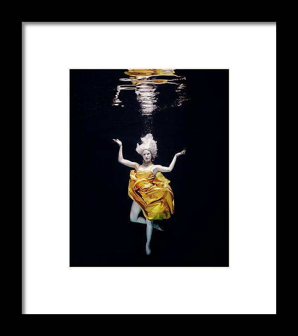 Ballet Dancer Framed Print featuring the photograph Ballet Dancer Underwater by Henrik Sorensen