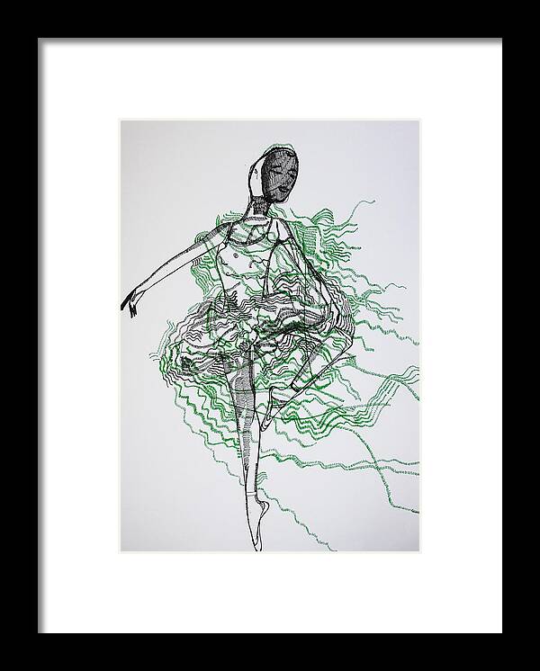 Jesus Framed Print featuring the drawing Ballet by Gloria Ssali