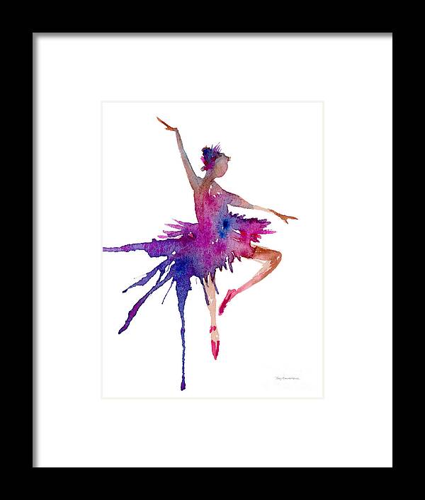 Ballet Framed Print featuring the painting Ballet Retire Devant by Amy Kirkpatrick