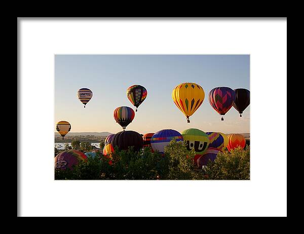 Hot Air Balloon Framed Print featuring the photograph Balloon Festival by Christopher James