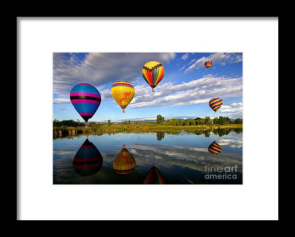 Hot Framed Print featuring the photograph Balloon Horizon by Jennifer Camp