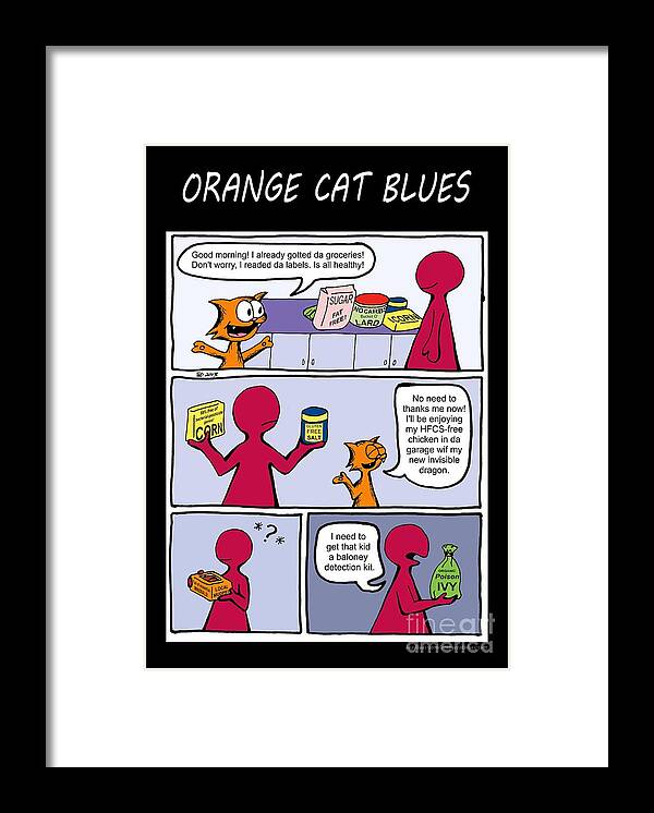 Cat Framed Print featuring the digital art Baloney Detection Kit by Pet Serrano